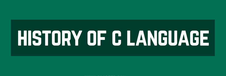 history of c language